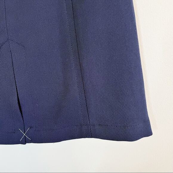 LOFT corduroy pencil 
skirt dark navy size 4 NEW - Picture 3 of 12
